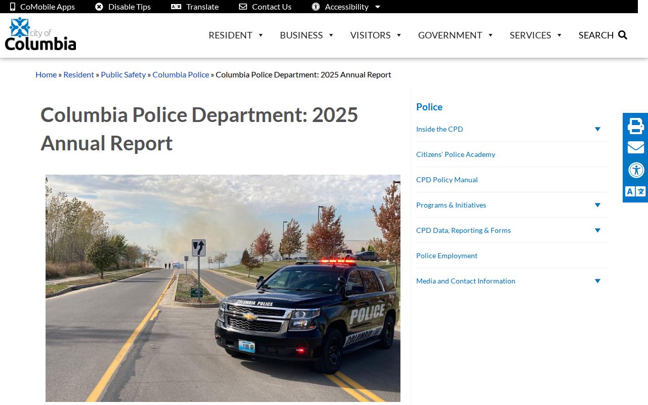Boone County criminal records Columbia Police data reforms