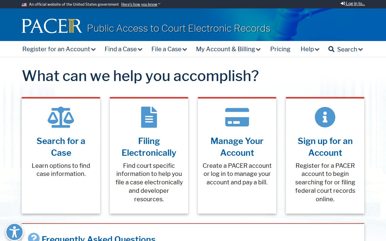 Boone County federal criminal history PACER record access